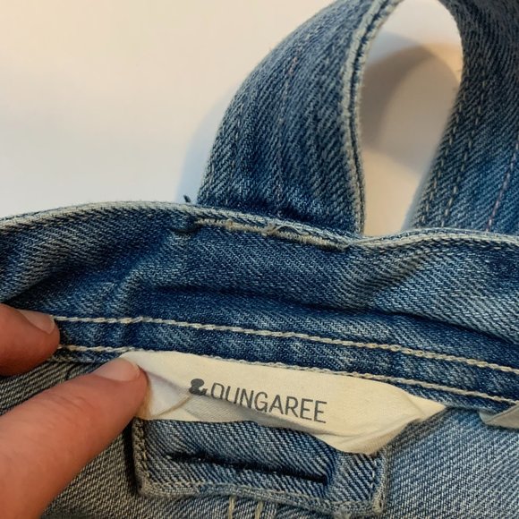 H&M Denim Dungaree Shorts. Size 13-14Y - Picture 6 of 8